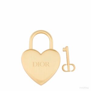 NEW Christian Dior Heart Padlock & Key Set